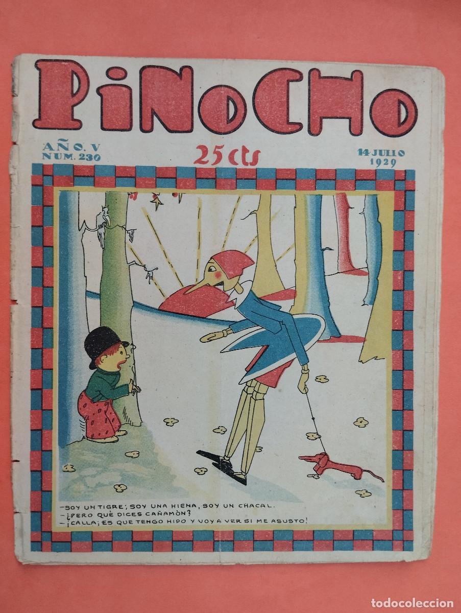 Tebeos: A&Ntilde;O 1929. SEMANARIO INFANTIL PINOCHO N.&ordm; 230. EDITORIAL SATURNINO CALLEJA.