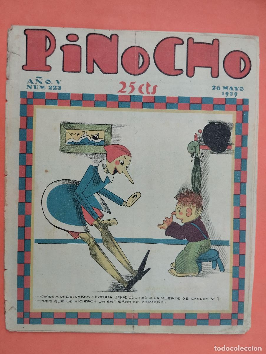 Tebeos: A&Ntilde;O 1929. SEMANARIO INFANTIL PINOCHO N.&ordm; 223. EDITORIAL SATURNINO CALLEJA.