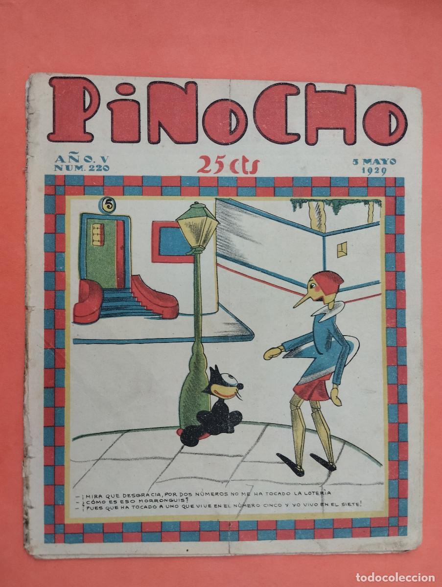 Tebeos: A&Ntilde;O 1929. SEMANARIO INFANTIL PINOCHO N.&ordm; 220. EDITORIAL SATURNINO CALLEJA.