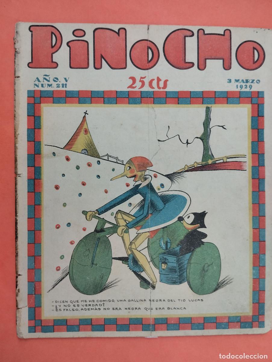 Tebeos: A&Ntilde;O 1929. SEMANARIO INFANTIL PINOCHO N.&ordm; 211. EDITORIAL SATURNINO CALLEJA.