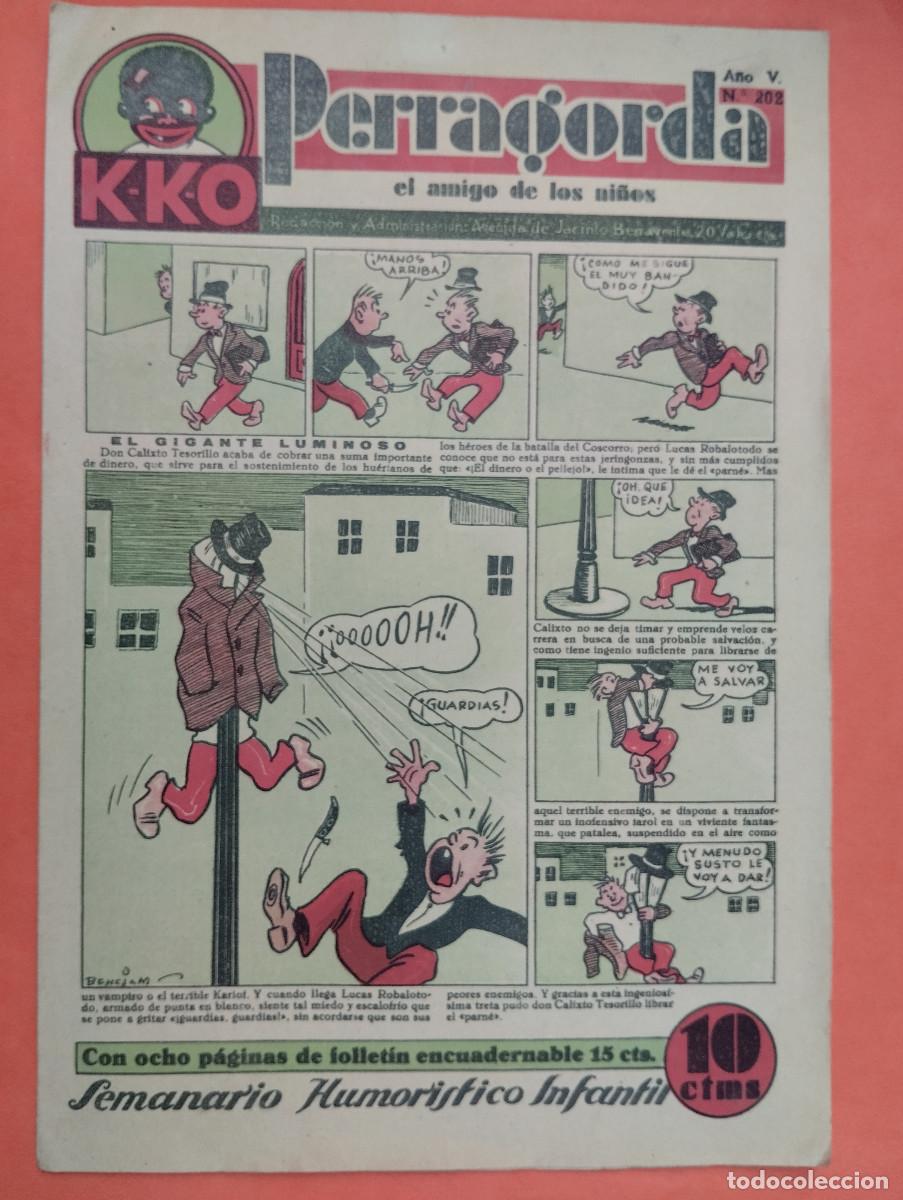 Tebeos: TEBEO PERRAGORDA EL AMIGO DE LOS NI&Ntilde;OS K-K-O A&Ntilde;O IV N&ordm;202 ED. GUERRI VALENCIA