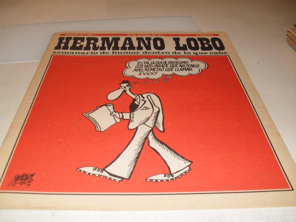Tebeos: HERMANO LOBO N&ordm; 25,DE 213,HUMOR SATIRICO.PLEYADES EDITORES,1972