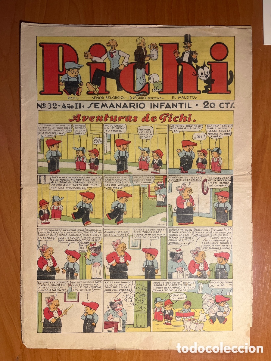 Tebeos: PICHI SEMANARIO INFANTIL N&Uacute;MERO 32, (GR&Aacute;FICAS CARROZAS)