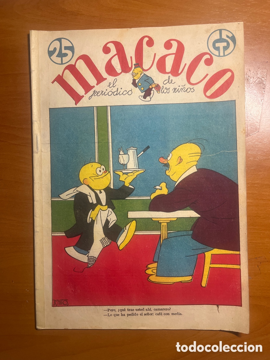 Tebeos: MACACO EL PERI&Oacute;DICO DE LOS NI&Ntilde;OS, N&Uacute;MERO 38, (PUBLICACIONES IBERIA)