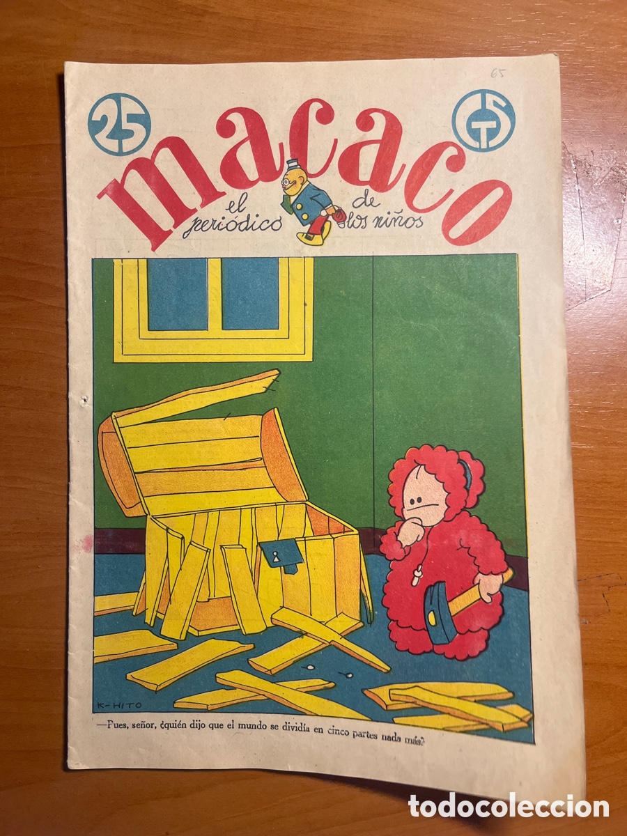 Tebeos: MACACO EL PERI&Oacute;DICO DE LOS NI&Ntilde;OS, N&Uacute;MERO 65, (PUBLICACIONES IBERIA)