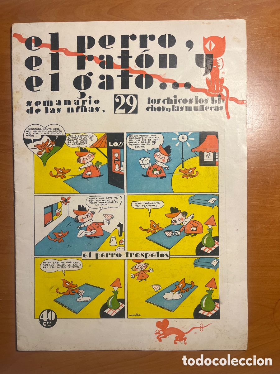 Tebeos: EL PERRO EL RAT&Oacute;N Y EL GATO, N&Uacute;MERO 19, (RUDOLF MOSSE IB&Eacute;RICA), CON RECORTABLE!!!