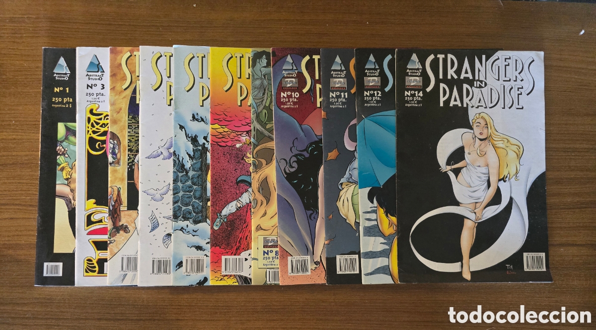 Tebeos: STRANGERS IN PARADISE,11 EJEMPLARES,(ABSTRACT STUDIO-DUDE COMICS)