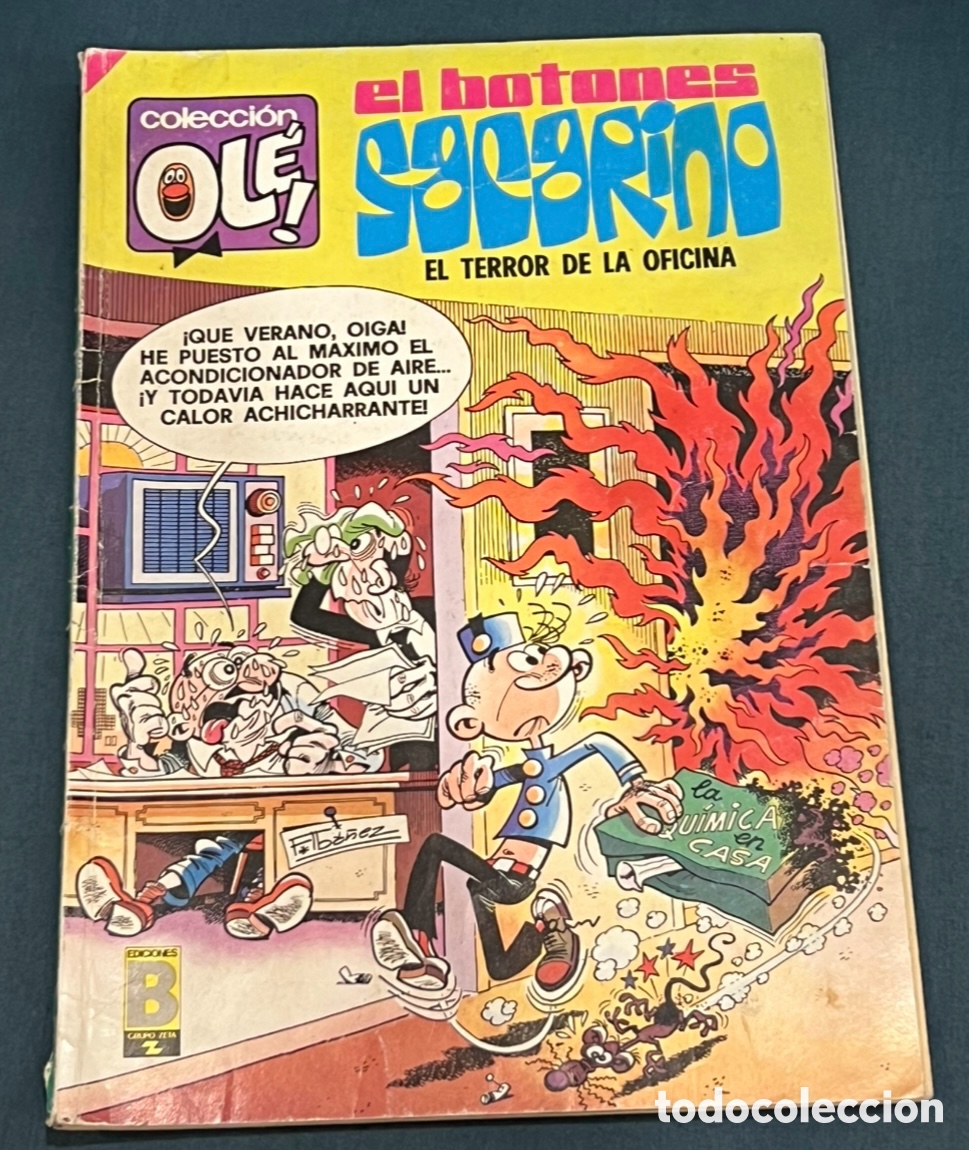 Tebeos: Libro C&oacute;mic. F. Ib&aacute;&ntilde;ez. El botones Sacarino. El terror de la oficina. Colecci&oacute;n OL&Eacute;. 1989.