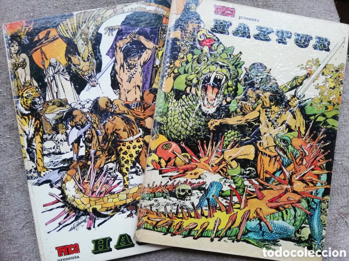 Tebeos: Trinca n&ordm; 5 y 12 presenta: Haxtur. 2 tomos completa, de Victor de la Fuente. Editorial Doncel 1970