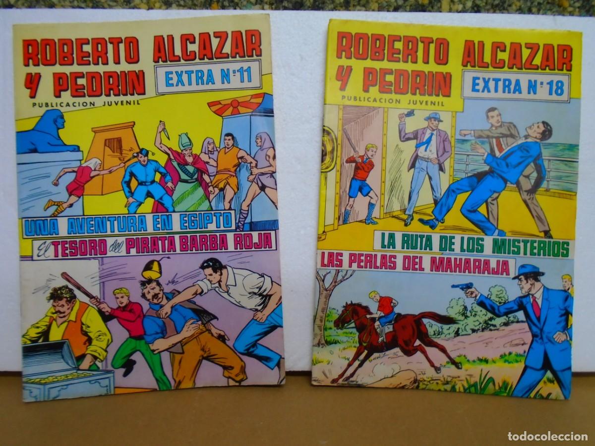 Tebeos: ROBERTO ALCAZAR Y PEDRIN.EXTRAS N&ordm; 11 Y N&ordm;18.EDIVAL 1977.