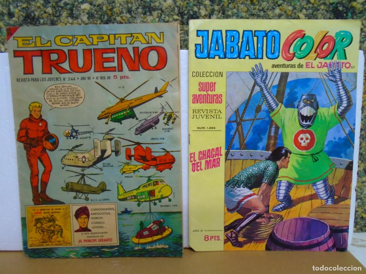 Comics: EL CAPITAN TRUENO N&ordm;344 Y JABATO COLOR N&ordm;57 DE EDIT. BRUGUERA.
