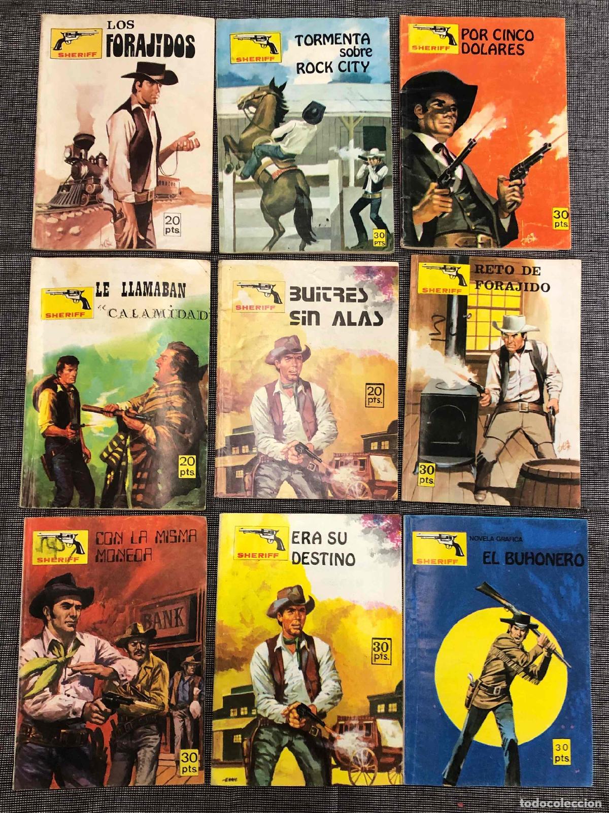 Tebeos: COLECCION OESTE SHERIFF N&ordm; 199-200-201-CALAMIDAD-BUITRES SIN ALAS-FORAJIDOS-223-230 VILMAR