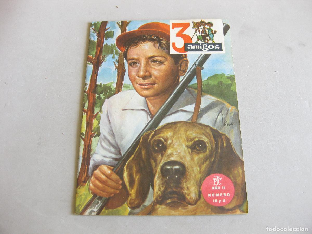 Tebeos: REVISTA INFANTIL LOS 3 AMIGOS N&ordm; 10 Y 11. COMICS DE TINTIN EN EL INTERIOR.