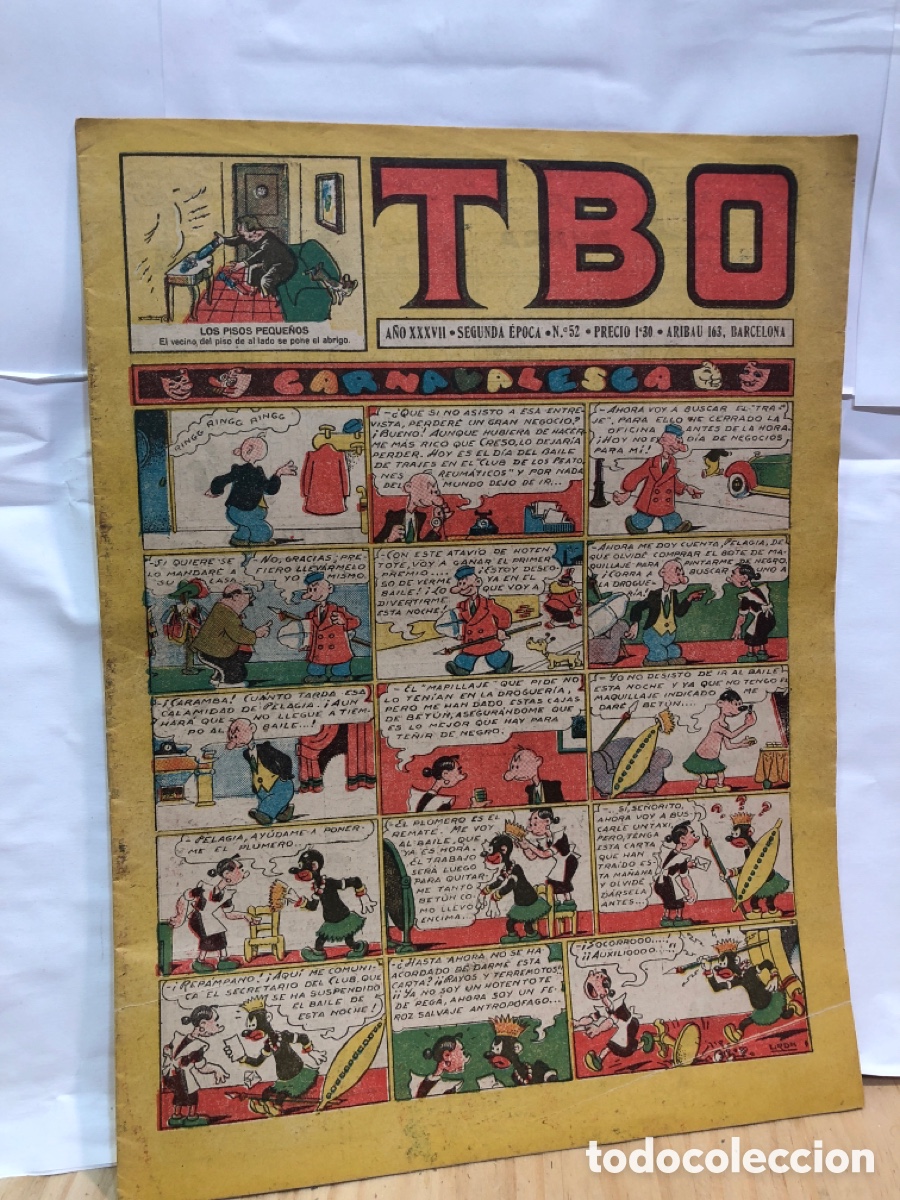 Tebeos: TBO a&ntilde;o XXXVII, segunda &eacute;poca, n. 52