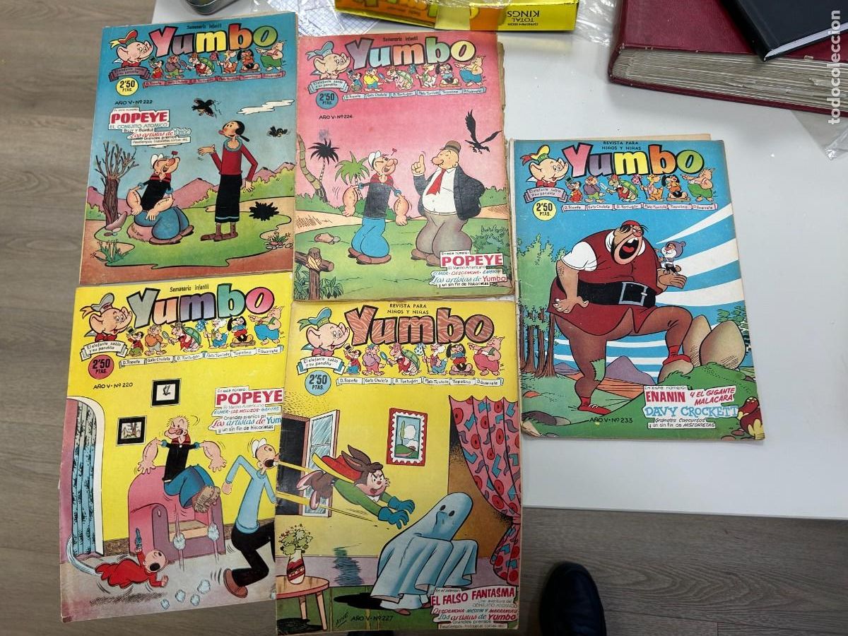 Tebeos: yumbo n&ordm; 220 222 224 227 y 233 como se ven