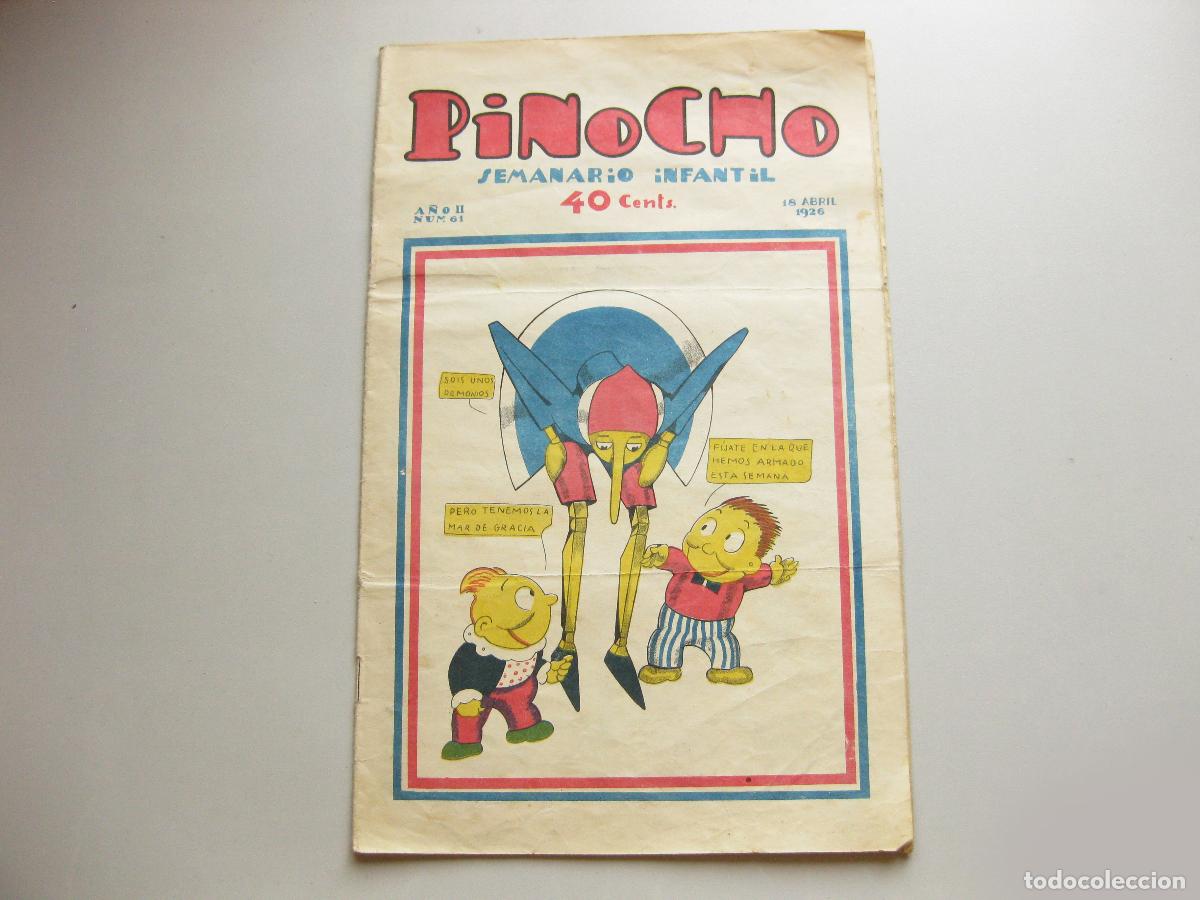 Tebeos: REVISTA SEMANARIO INFANTIL PINOCHO. A&Ntilde;O II, N&ordm; 61. ABRIL DE 1926. EDITORIAL SATURNINO CALLEJA