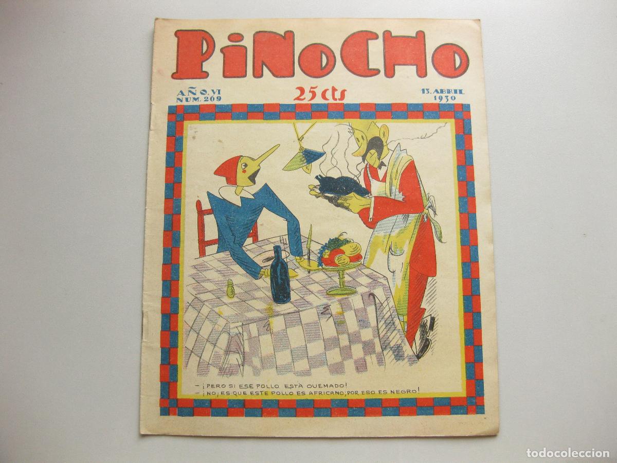Tebeos: REVISTA SEMANARIO INFANTIL PINOCHO. A&Ntilde;O VI, N&ordm; 269. ABRIL DE 1930. EDITORIAL SATURNINO CALLEJA