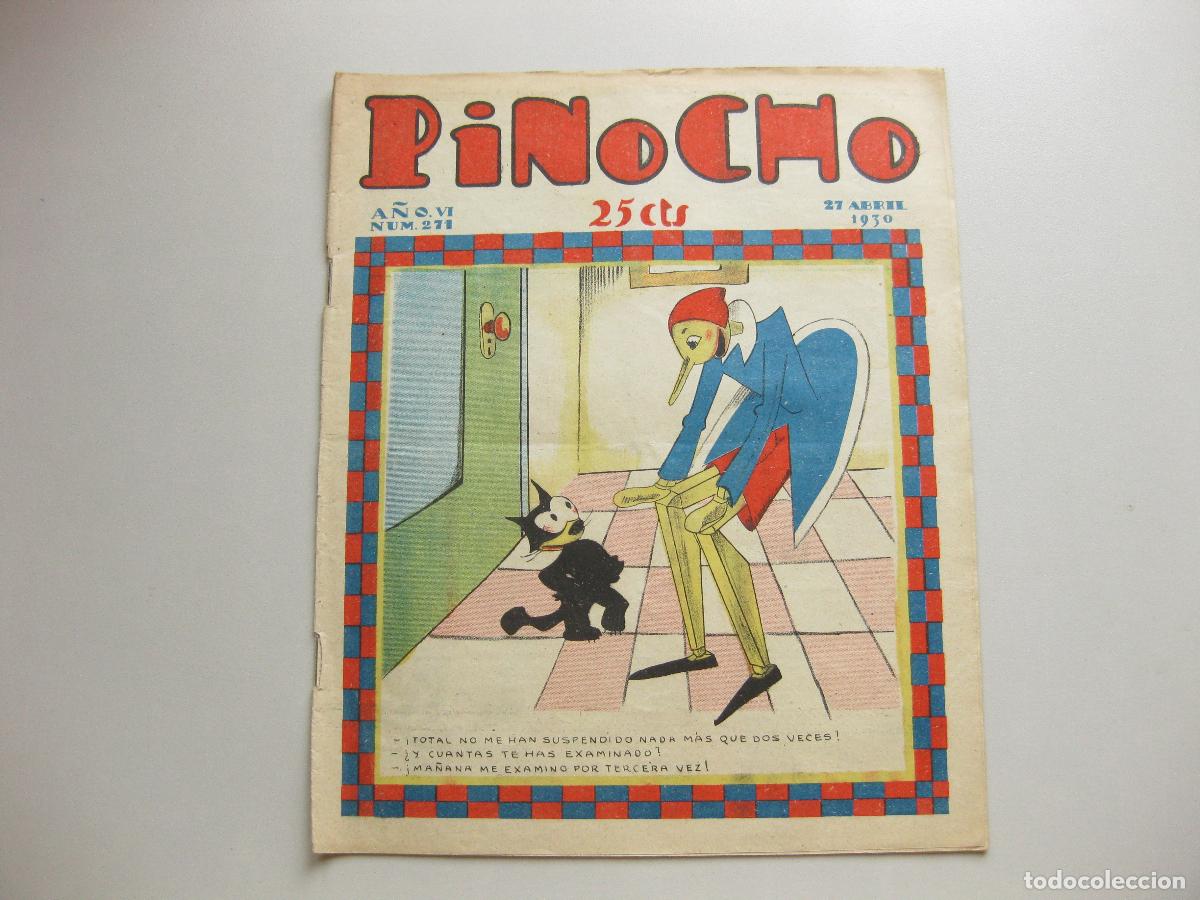 Tebeos: REVISTA SEMANARIO INFANTIL PINOCHO. A&Ntilde;O VI, N&ordm; 271. ABRIL DE 1930. EDITORIAL SATURNINO CALLEJA