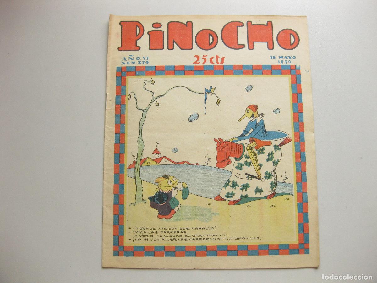 Tebeos: REVISTA SEMANARIO INFANTIL PINOCHO. A&Ntilde;O VI, N&ordm; 274. MAYO DE 1930. EDITORIAL SATURNINO CALLEJA