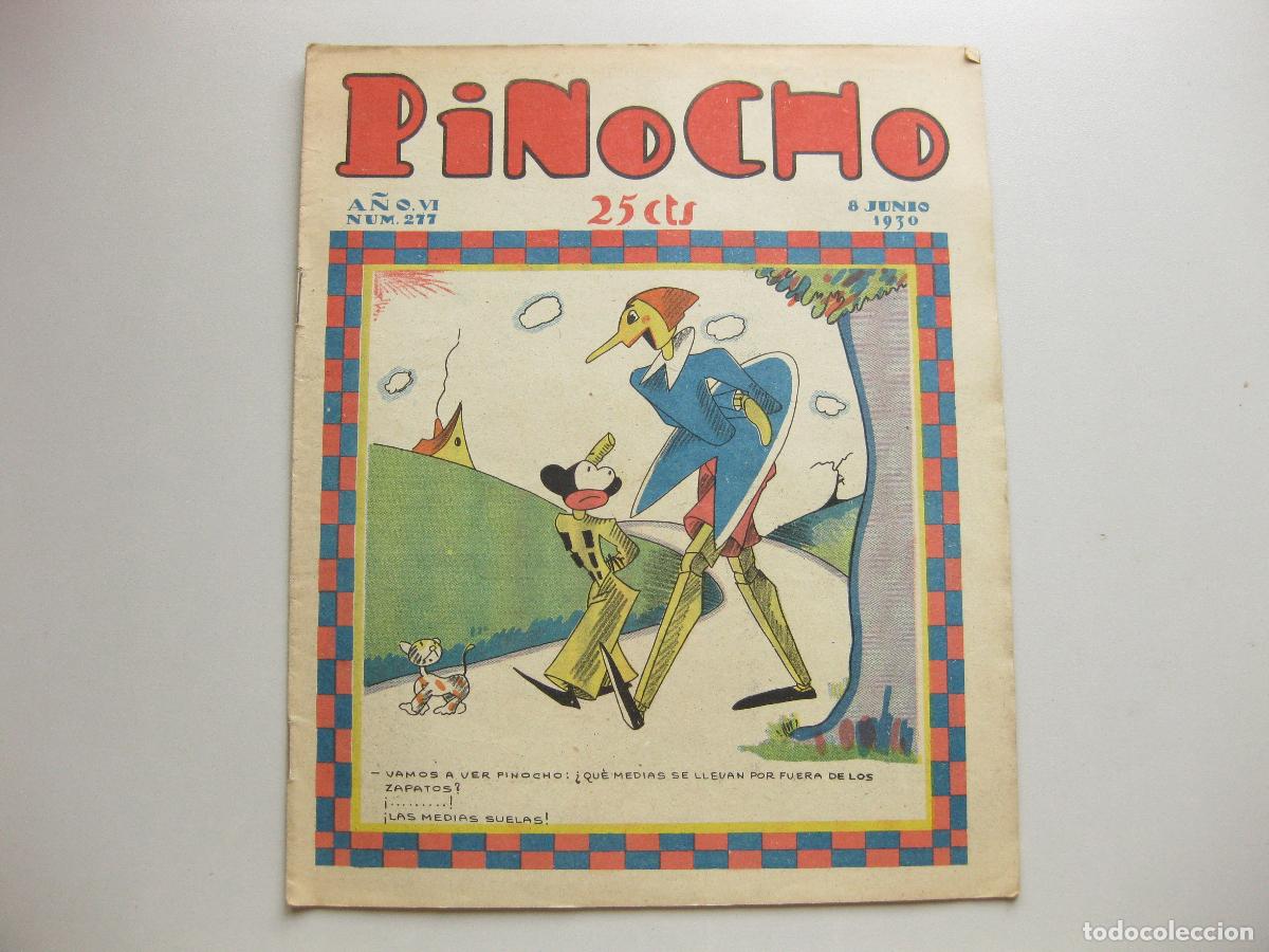 Tebeos: REVISTA SEMANARIO INFANTIL PINOCHO. A&Ntilde;O VI, N&ordm; 277. JUNIO DE 1930. EDITORIAL SATURNINO CALLEJA