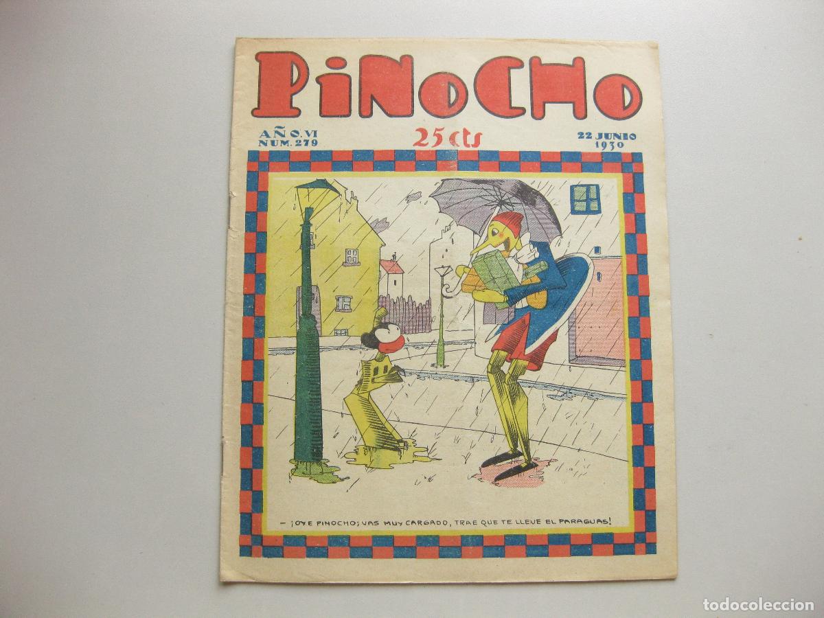Tebeos: REVISTA SEMANARIO INFANTIL PINOCHO. A&Ntilde;O VI, N&ordm; 279. JUNIO DE 1930. EDITORIAL SATURNINO CALLEJA