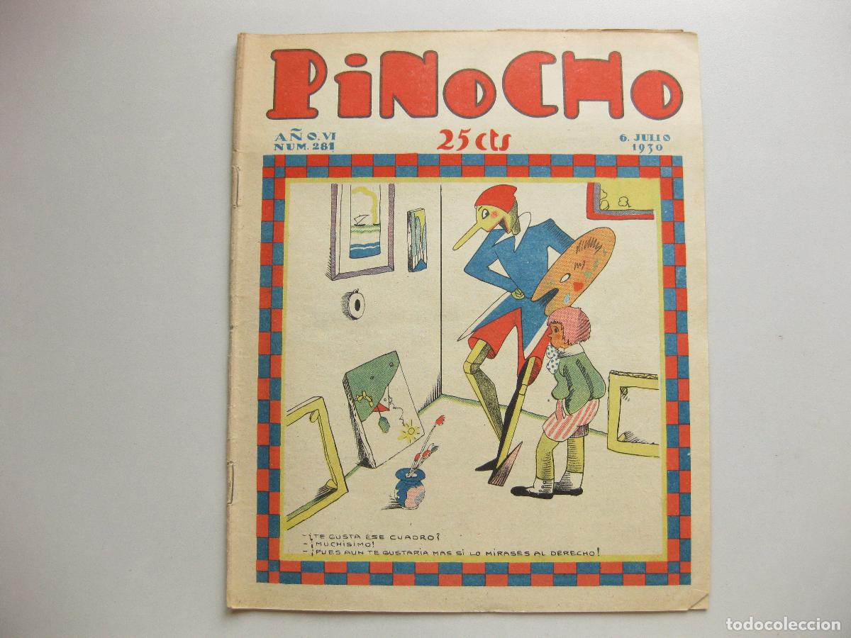 Tebeos: REVISTA SEMANARIO INFANTIL PINOCHO. A&Ntilde;O VI, N&ordm; 281. JULIO DE 1930. EDITORIAL SATURNINO CALLEJA