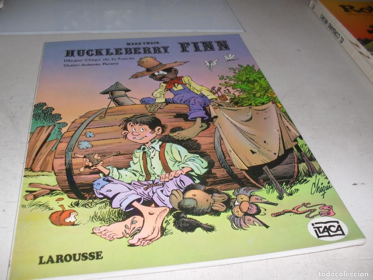 Tebeos: MARAVILLAS DE LA LITERATURA N&ordm; 3,HUCKLEBERRY FINN,DE CHIQUI DE LA FUENTE,DE 6,LAROUSSE,1982