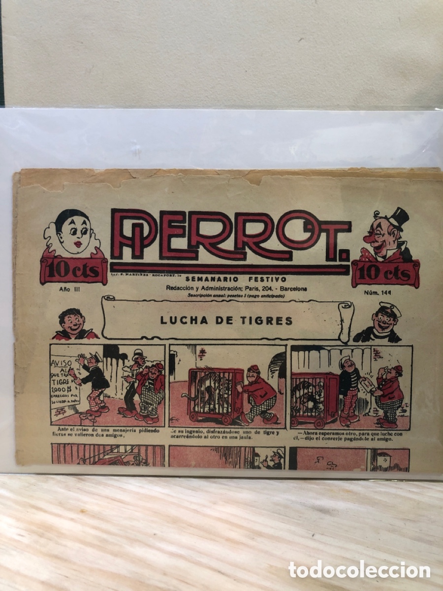 Tebeos: Pierrot. A&ntilde;o III, N&ordm;144, Lucha de tigres