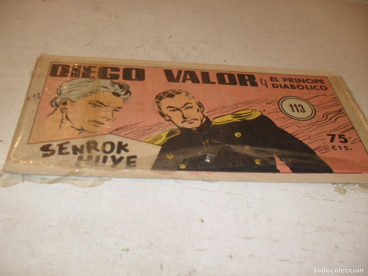 Tebeos: ORIGINAL DIEGO VALOR,VOLUMEN 1, N&ordm; 113,SENROK HUYE,DE 124.EDITORIAL CID,1954