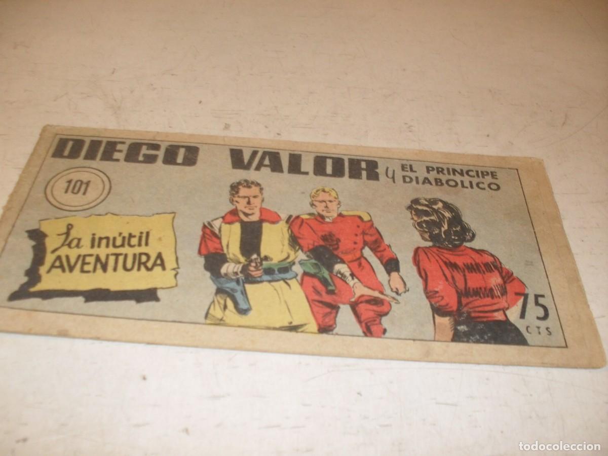 Tebeos: ORIGINAL DIEGO VALOR,VOLUMEN 1, N&ordm; 101,LA INUTIL AVENTURA,DE 124.EDITORIAL CID,1954