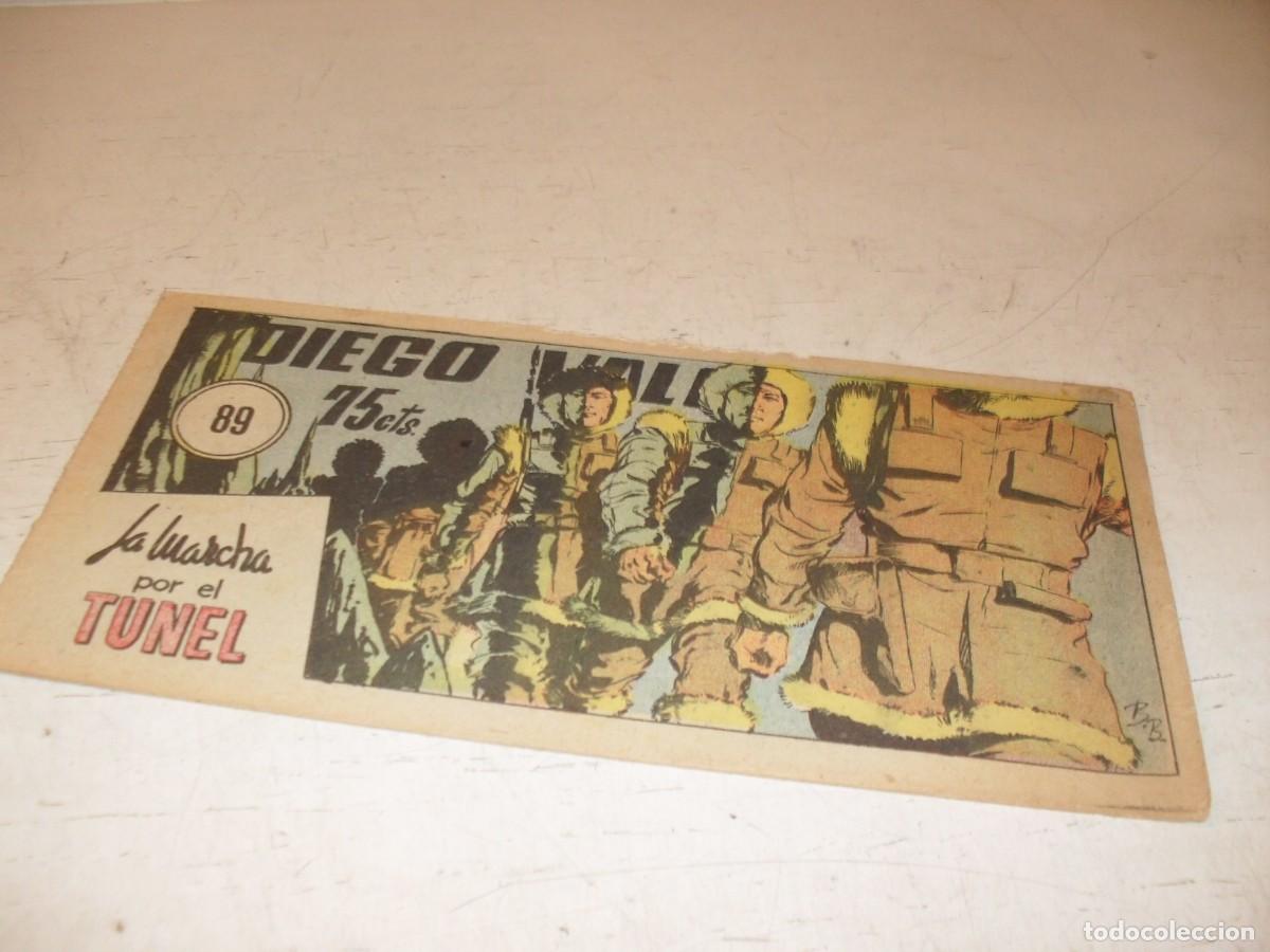 Tebeos: ORIGINAL DIEGO VALOR,VOLUMEN 1, N&ordm; 89,LA MARCHA POR EL TUNEL,DE 124.EDITORIAL CID,1954