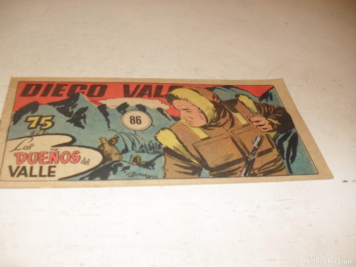 Tebeos: ORIGINAL DIEGO VALOR,VOLUMEN 1, N&ordm; 86,LOS DUE&Ntilde;OS DEL VALLE,DE 124.EDITORIAL CID,1954