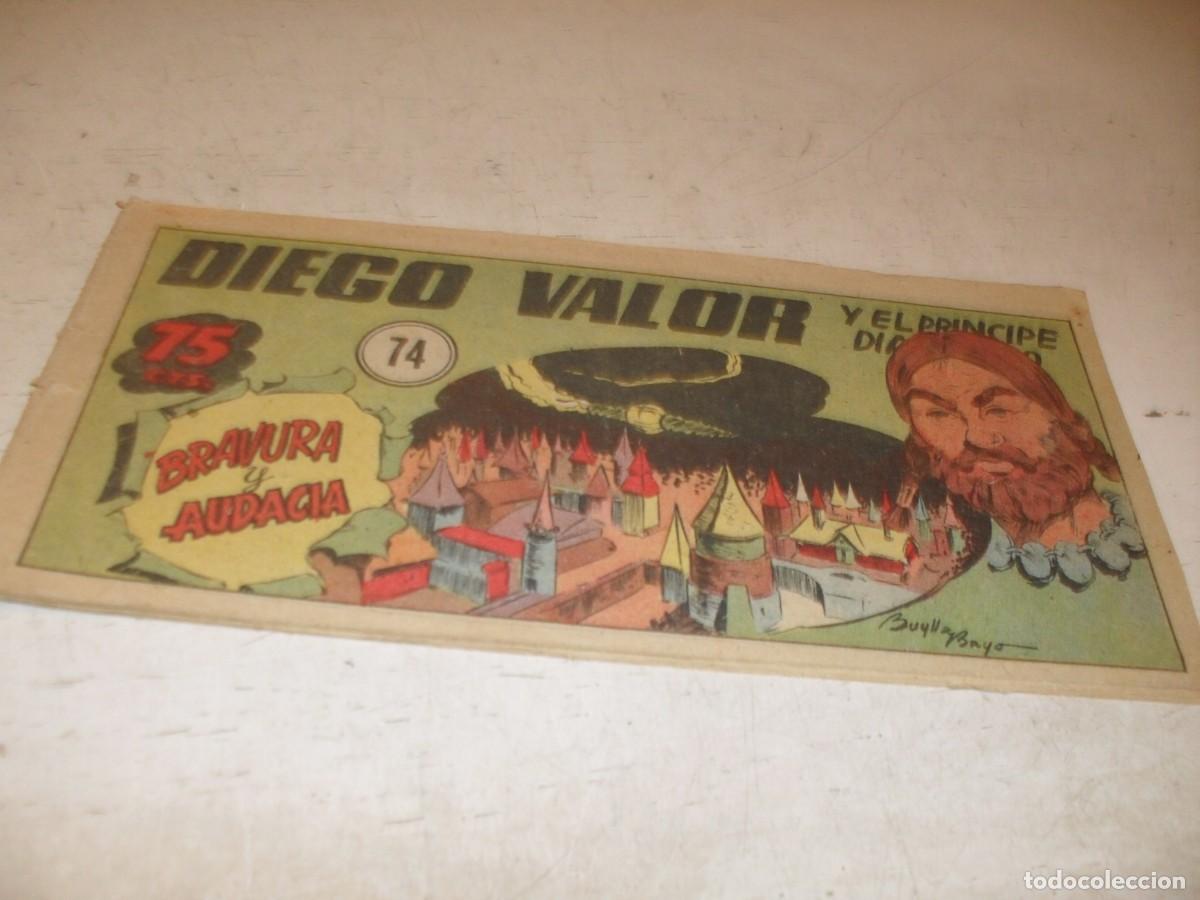 BDs: ORIGINAL DIEGO VALOR,VOLUMEN 1, N&ordm; 74,BRAVURA Y AUDACIA,DE 124.EDITORIAL CID,1954