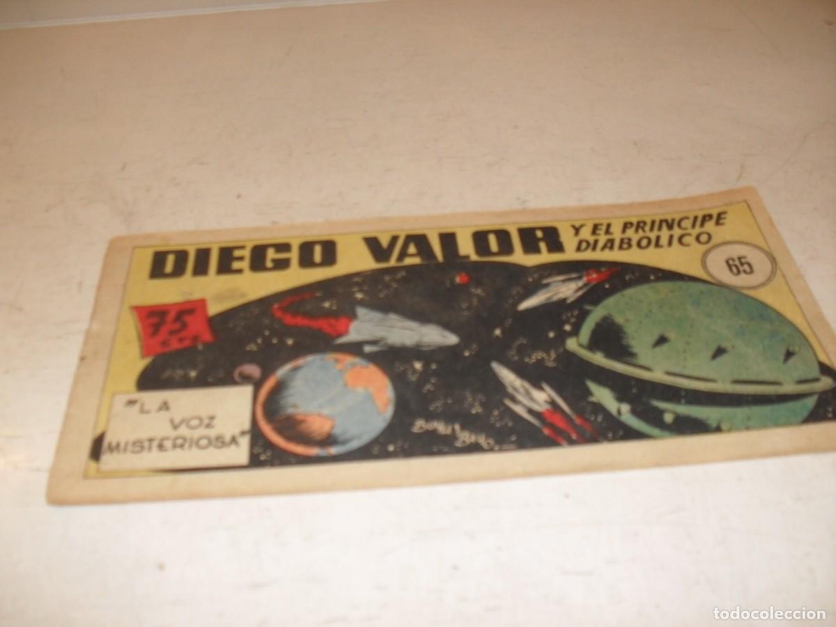Tebeos: ORIGINAL DIEGO VALOR,VOLUMEN 1, N&ordm; 65,LA VOZ MISTERIOSA,DE 124.EDITORIAL CID,1954