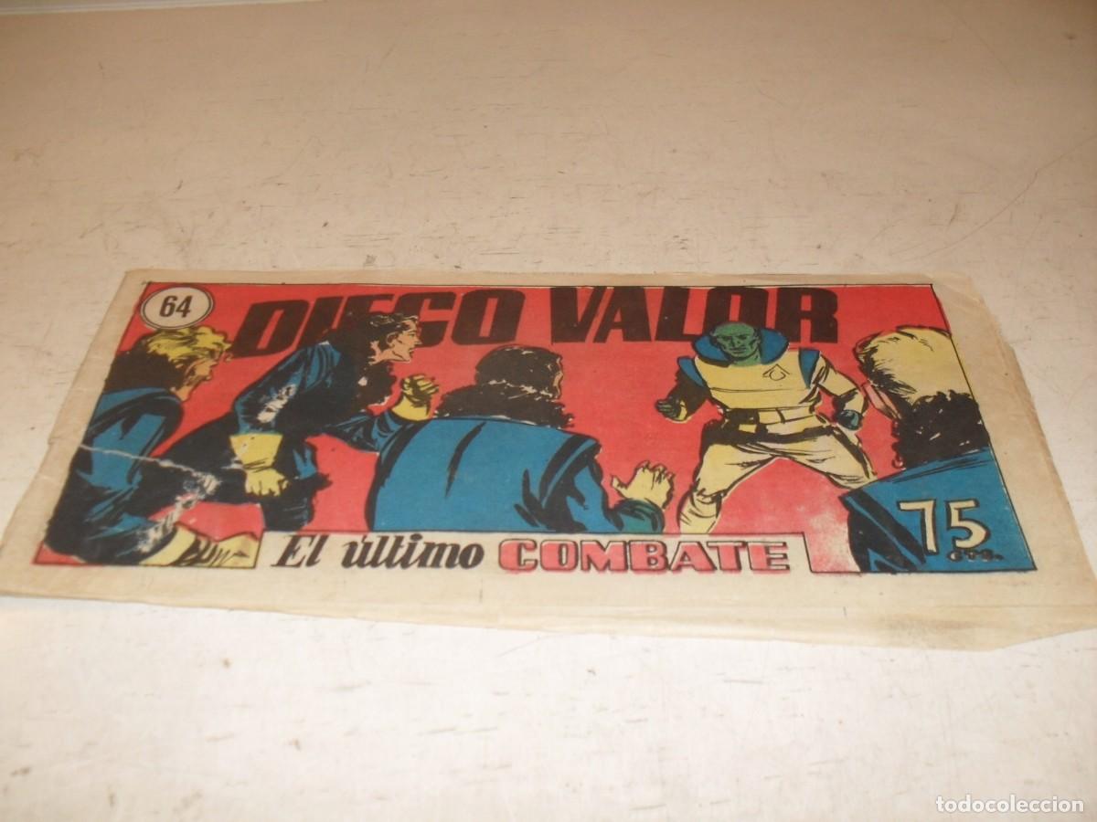 Tebeos: ORIGINAL DIEGO VALOR,VOLUMEN 1, N&ordm; 64,EL ULTIMO COMBATE,DE 124.EDITORIAL CID,1954