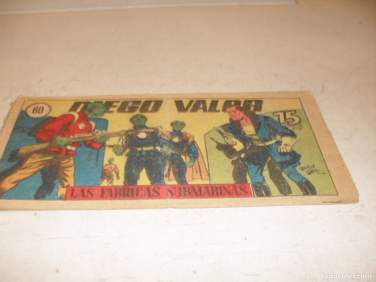 Tebeos: ORIGINAL DIEGO VALOR,VOLUMEN 1, N&ordm; 60,LAS FABRICAS SUBMARINAS,DE 124.EDITORIAL CID,1954
