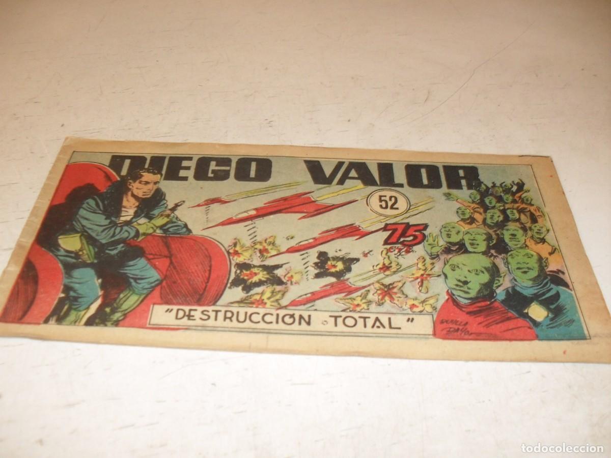BDs: ORIGINAL DIEGO VALOR,VOLUMEN 1, N&ordm; 52,DESTRUCCION TOTAL,DE 124.EDITORIAL CID,1954