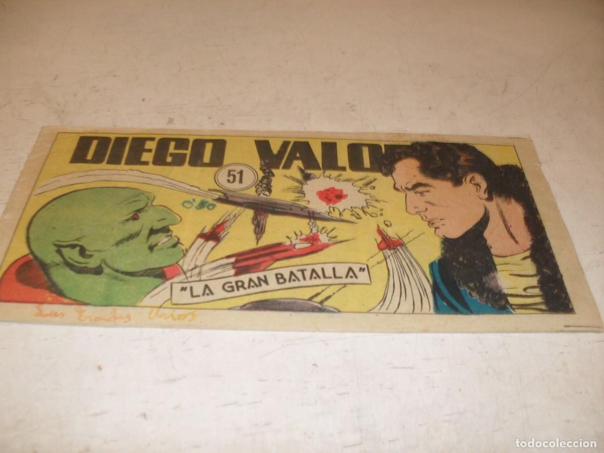 BDs: ORIGINAL DIEGO VALOR,VOLUMEN 1, N&ordm; 51,LA GRAN BATALLA,DE 124.EDITORIAL CID,1954