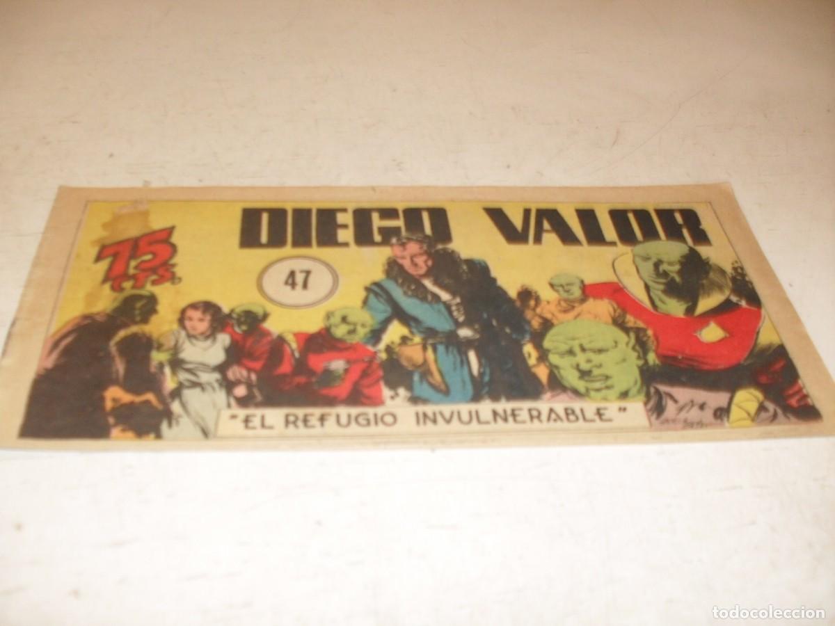 Tebeos: ORIGINAL DIEGO VALOR,VOLUMEN 1, N&ordm; 47,EL REFUGIO INVULNERABLE,DE 124.EDITORIAL CID,1954