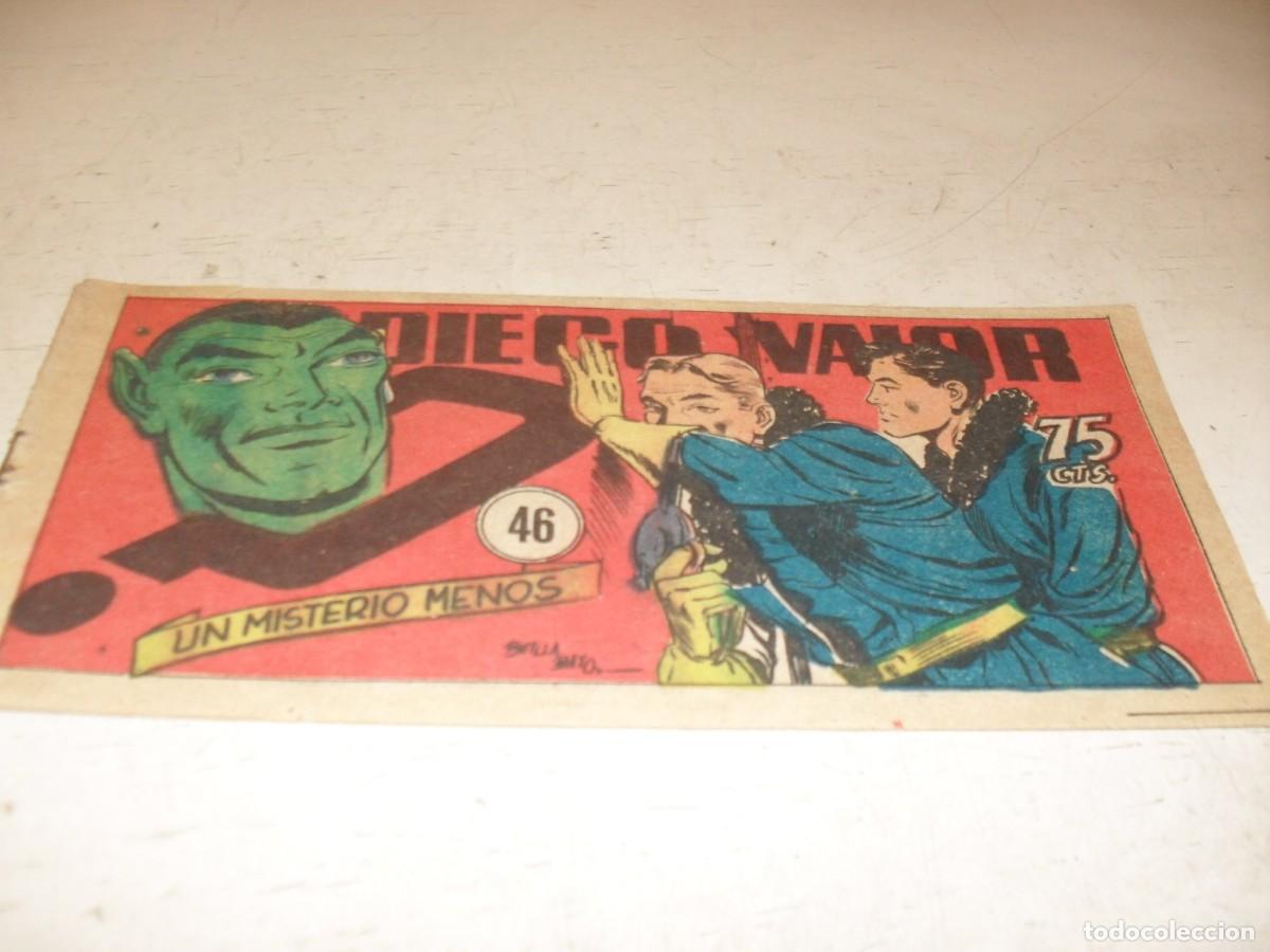 Tebeos: ORIGINAL DIEGO VALOR,VOLUMEN 1, N&ordm; 46,UN MISTERIO MENOS,DE 124.EDITORIAL CID,1954