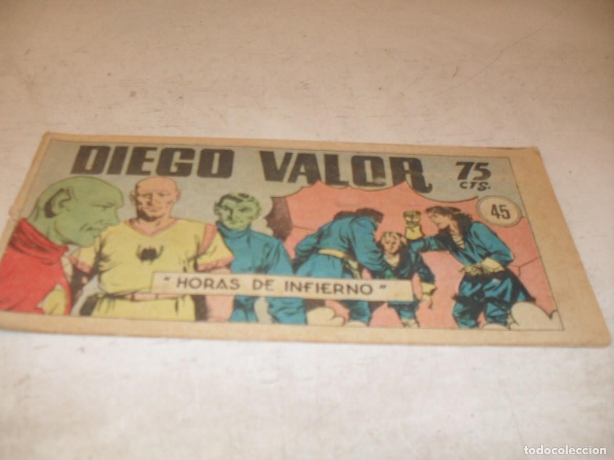 Tebeos: ORIGINAL DIEGO VALOR,VOLUMEN 1, N&ordm; 45,HORAS DE INFIERNO,DE 124.EDITORIAL CID,1954