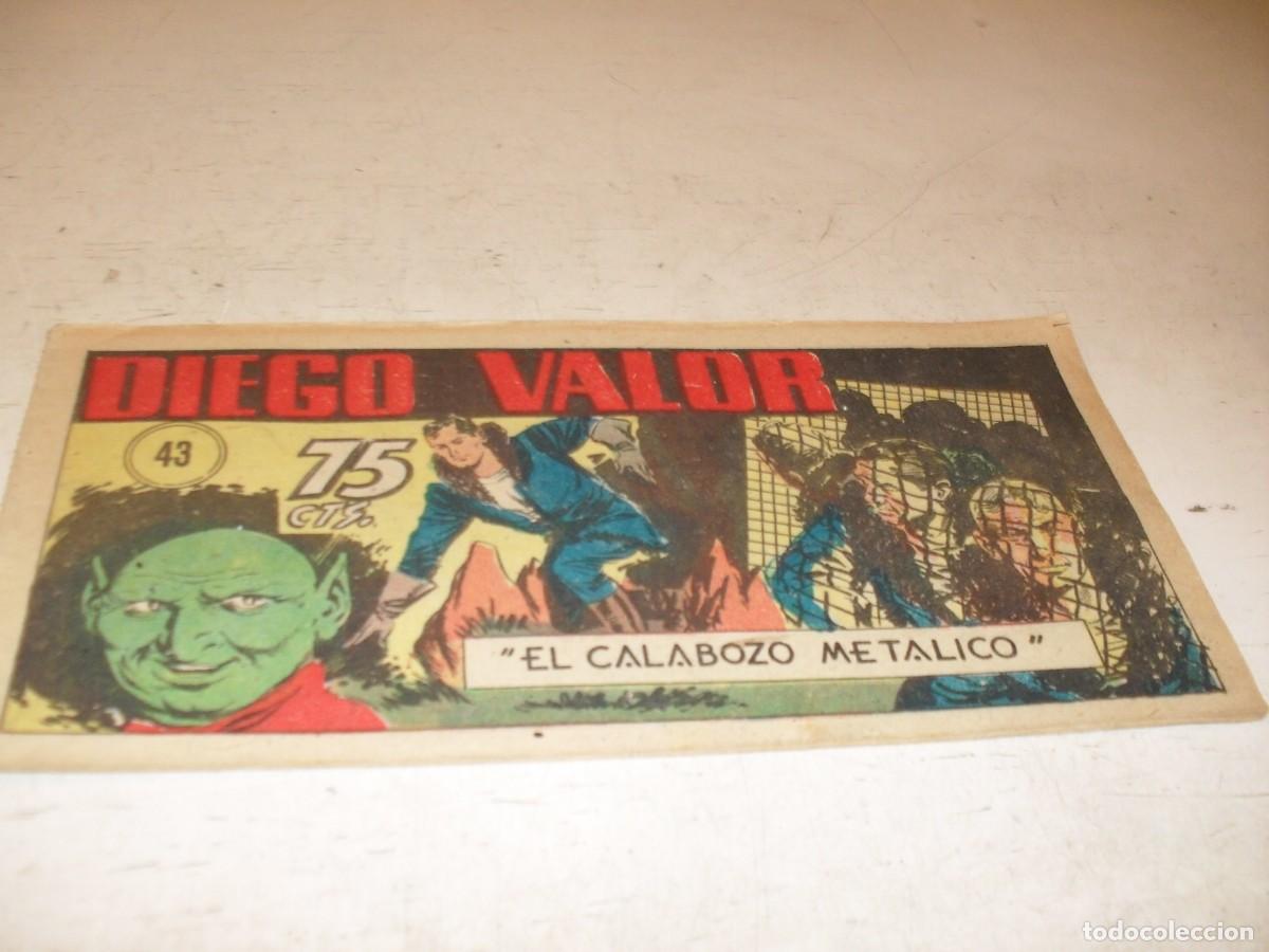Tebeos: ORIGINAL DIEGO VALOR,VOLUMEN 1, N&ordm; 43,EL CALABOZO METALICO,DE 124.EDITORIAL CID,1954