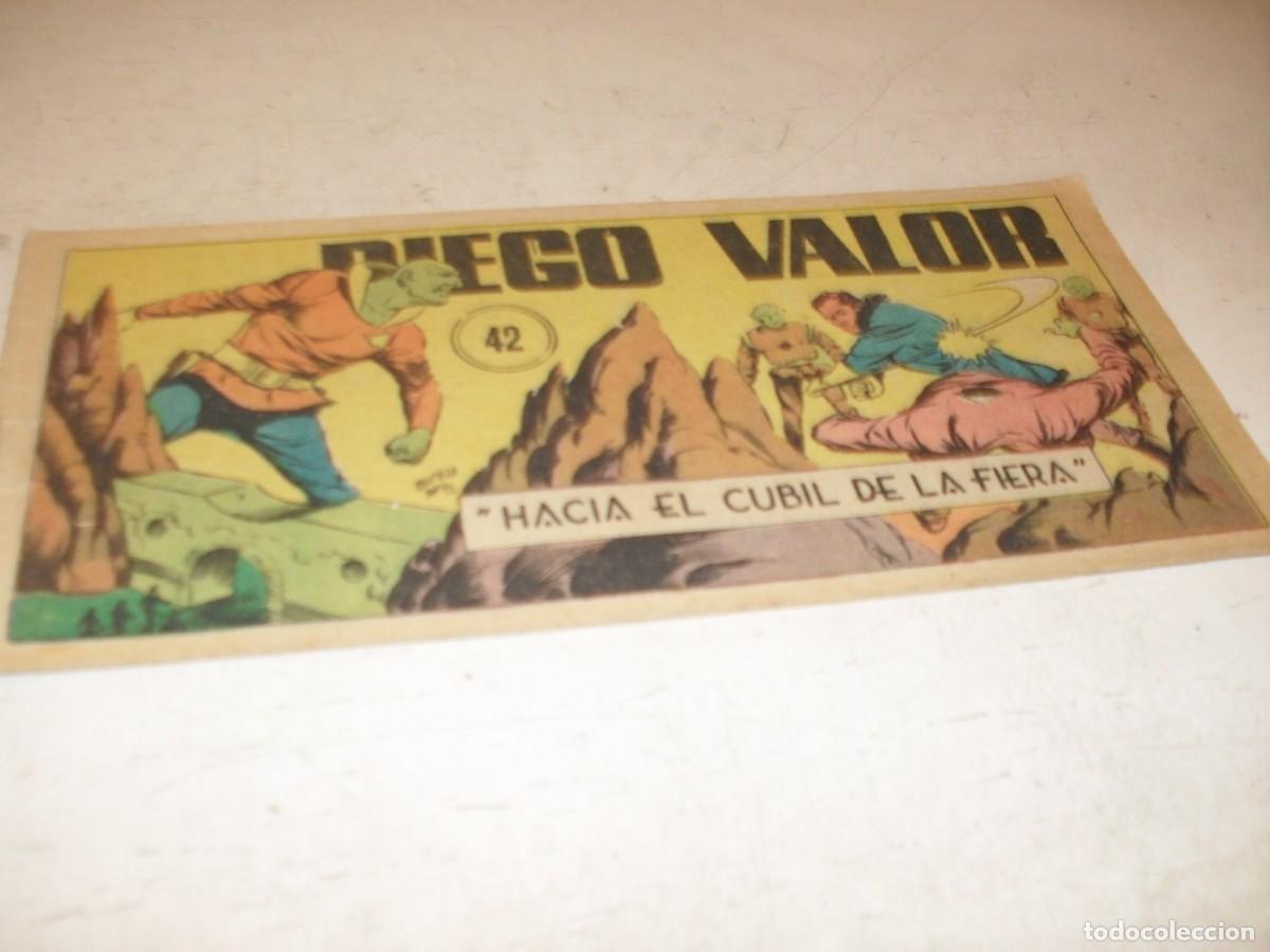 Tebeos: ORIGINAL DIEGO VALOR,VOLUMEN 1, N&ordm; 42,HACIA EL CUBIL DE LA FIERA,DE 124.EDITORIAL CID,1954