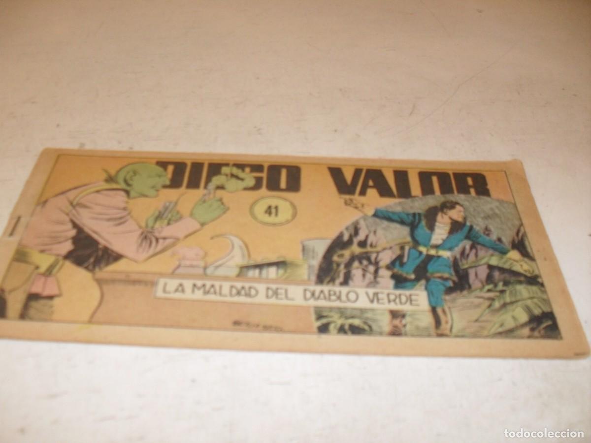 Tebeos: ORIGINAL DIEGO VALOR,VOLUMEN 1, N&ordm; 41,LA MALDAD DEL DIABLO VERDE,DE 124.EDITORIAL CID,1954
