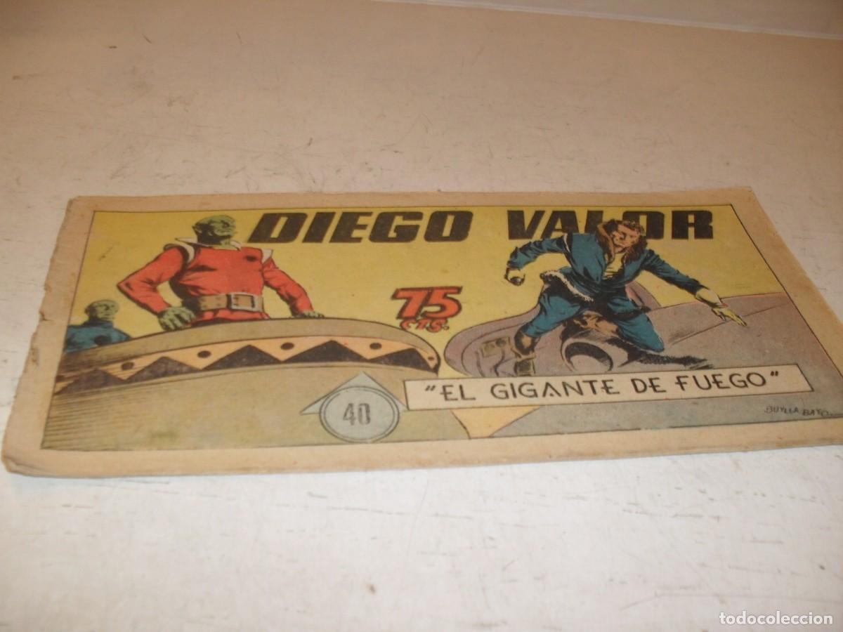 Tebeos: ORIGINAL DIEGO VALOR,VOLUMEN 1,N&ordm; 40,EL GIGANTE DE FUEGO,DE 124.EDITORIAL CID,1954