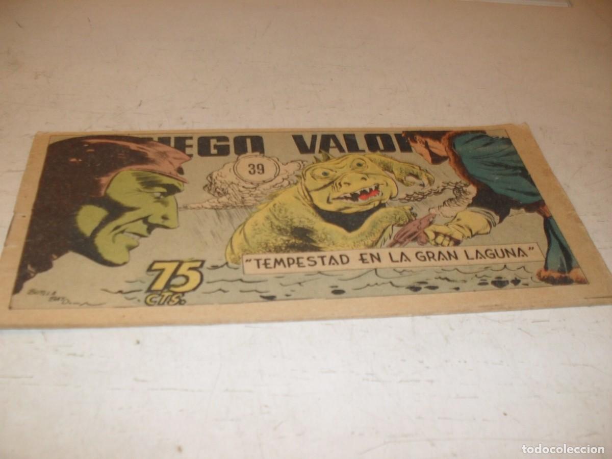 Tebeos: ORIGINAL DIEGO VALOR,VOLUMEN 1,N&ordm; 39,TEMPESTAD EN LA GRAN LAGUNA,DE 124.EDITORIAL CID,1954