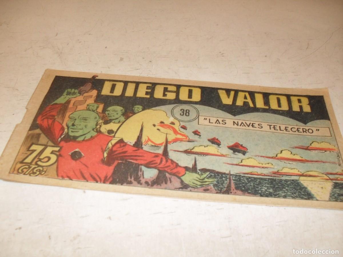 Tebeos: ORIGINAL DIEGO VALOR,VOLUMEN 1,N&ordm; 38,LAS NAVES TELECERO,DE 124.EDITORIAL CID,1954