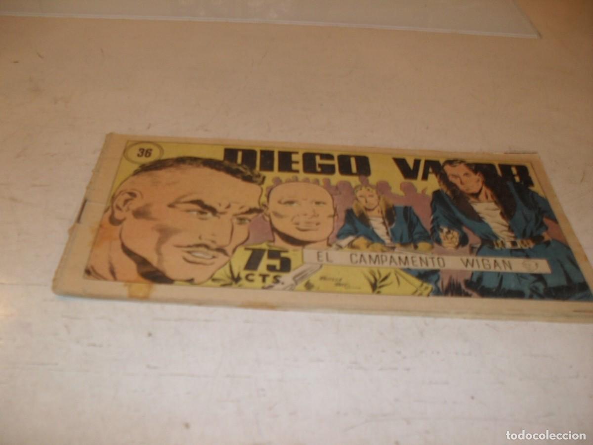 Tebeos: ORIGINAL DIEGO VALOR,VOLUMEN 1,N&ordm; 36,EL CAMPAMENTO WIGAN,DE 124.EDITORIAL CID,1954