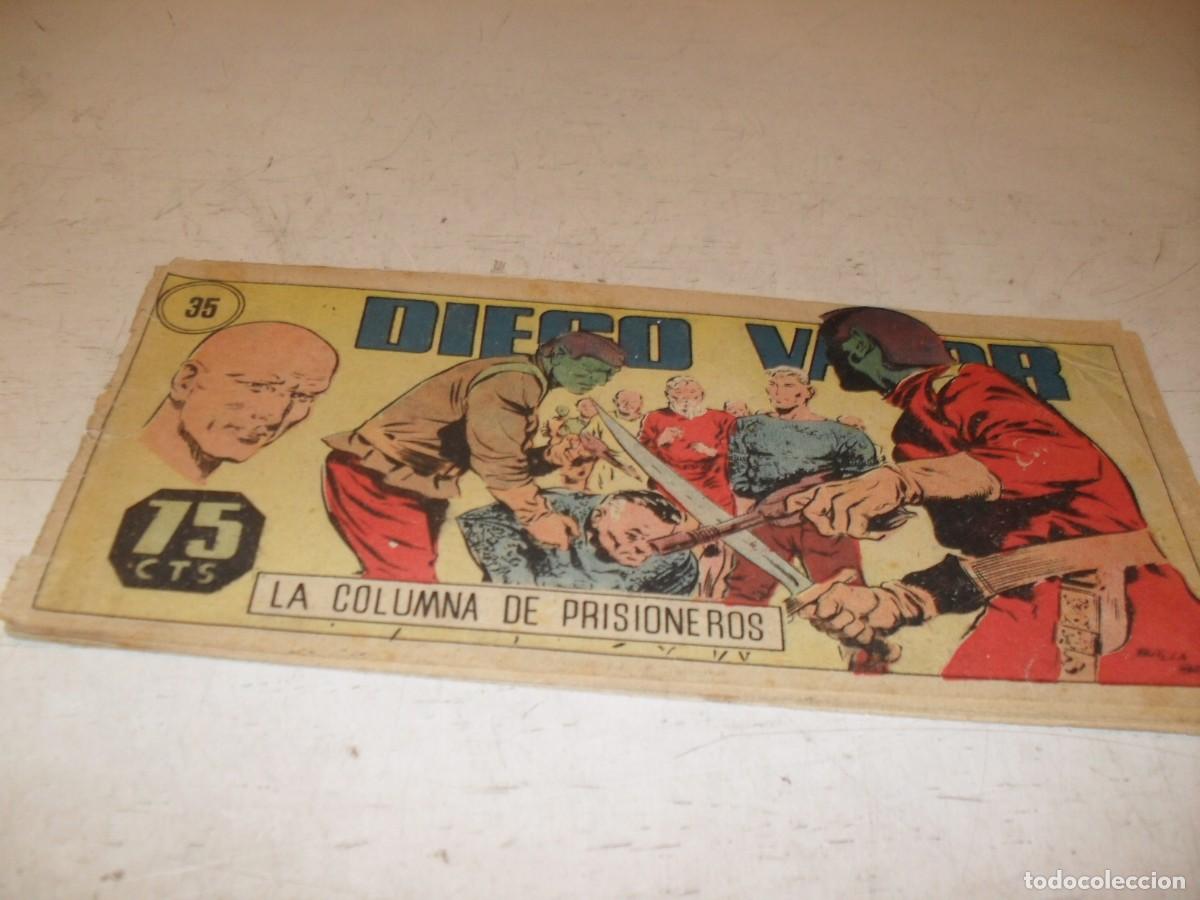 Tebeos: ORIGINAL DIEGO VALOR,VOLUMEN 1,N&ordm; 35,LA COLUMNA DE PRISIONEROS,DE 124.EDITORIAL CID,1954