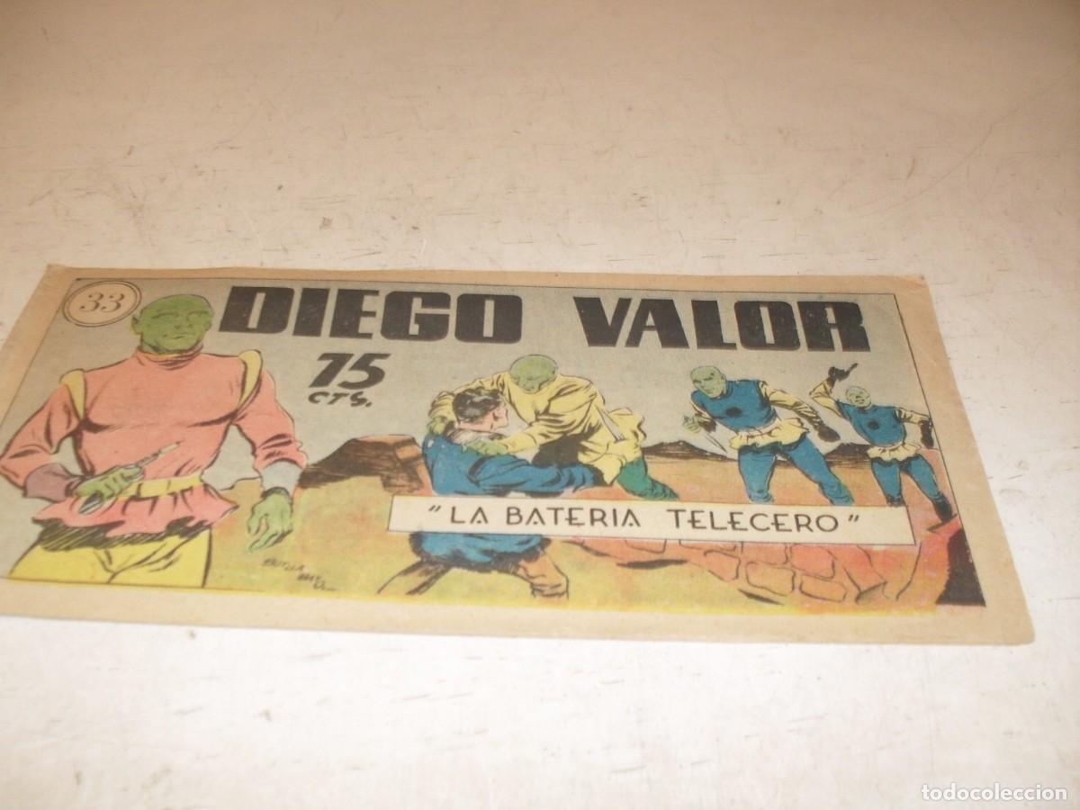 Tebeos: ORIGINAL DIEGO VALOR,VOLUMEN 1,N&ordm; 33,LA BATERIA TELECERO,DE 124.EDITORIAL CID,1954